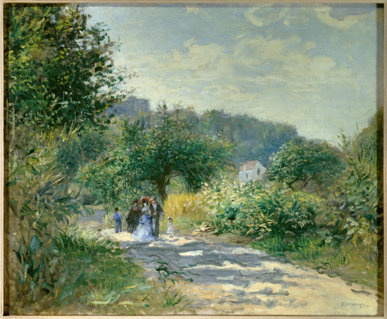 Pad naar Louveciennes door Pierre Auguste Renoir