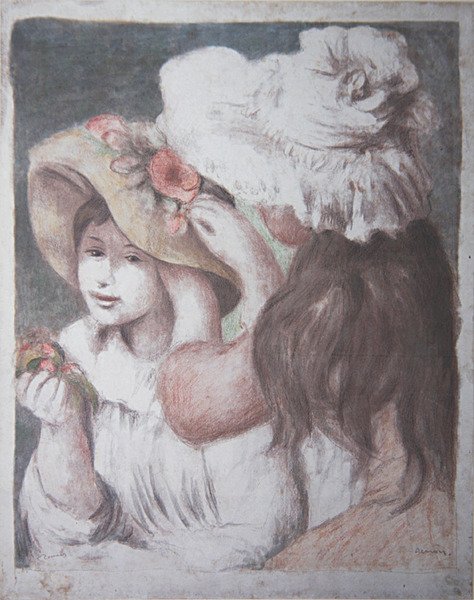 De hoed vastpinnen door Pierre Auguste Renoir