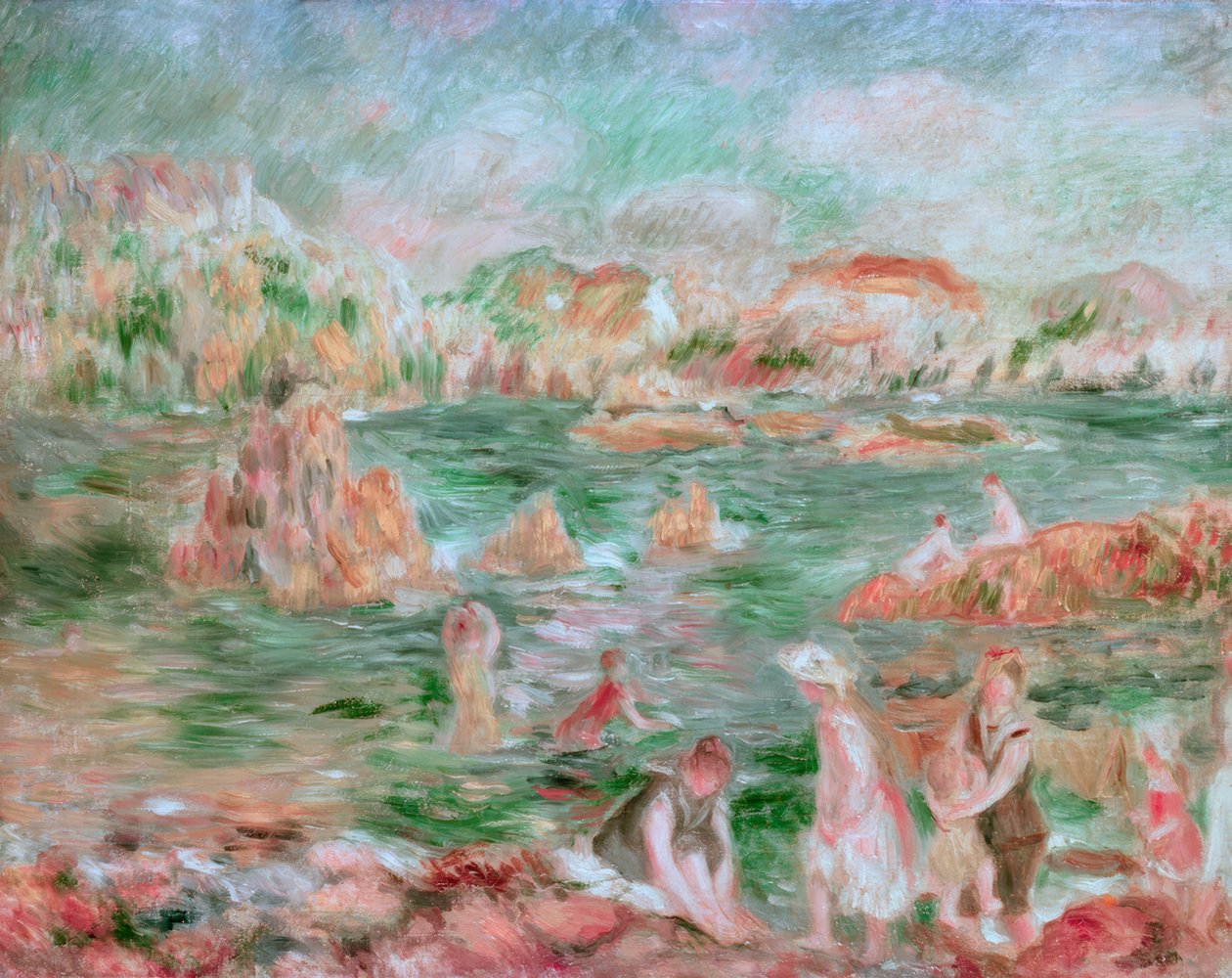 Strand van Guernsey door Pierre Auguste Renoir