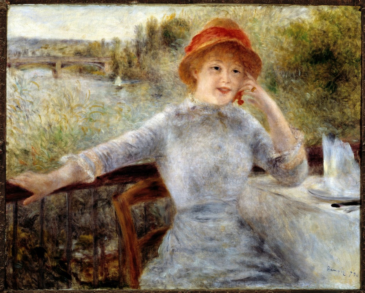Portret van Alphonsine Fournaise door Pierre-Auguste Renoir