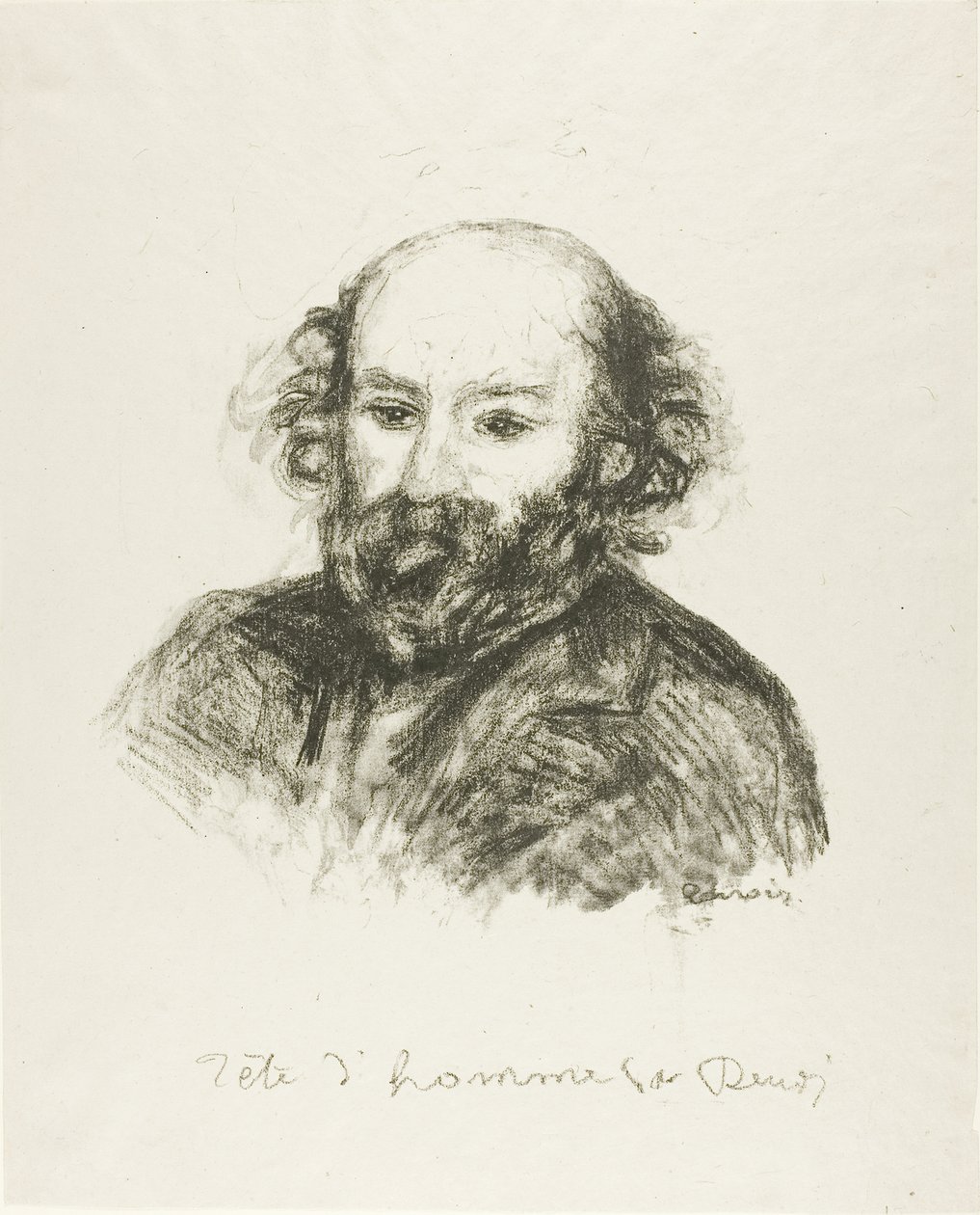 Portret van Cezanne door Pierre Auguste Renoir