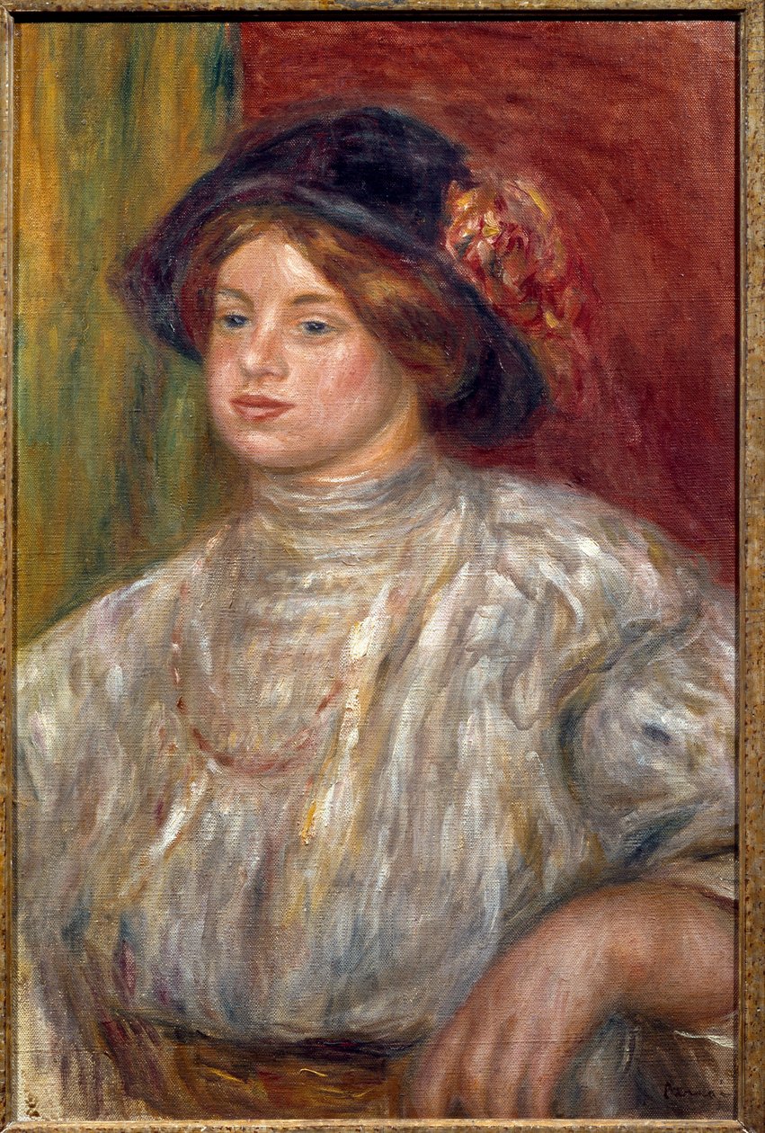 Portret van Gabrielle met de hoed, c.1915 door Pierre-Auguste Renoir