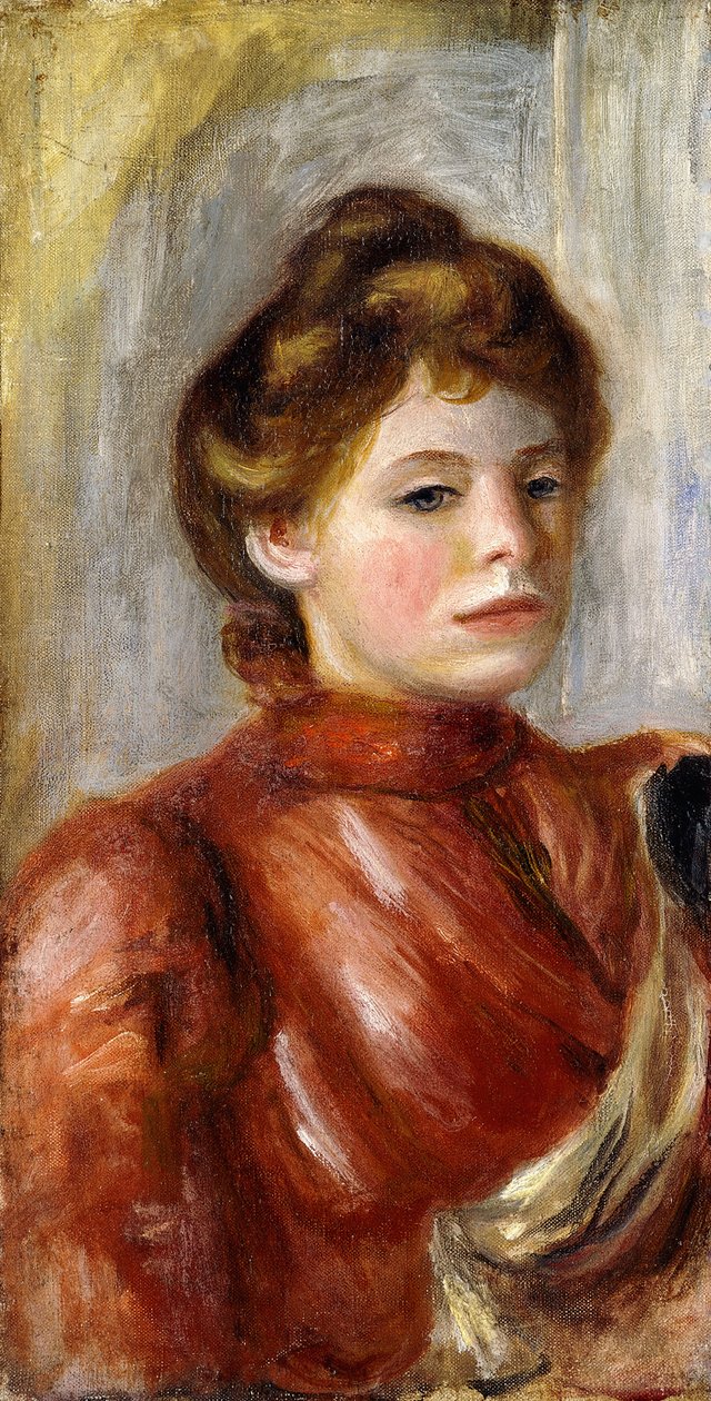Portret van een Vrouw door Pierre Auguste Renoir