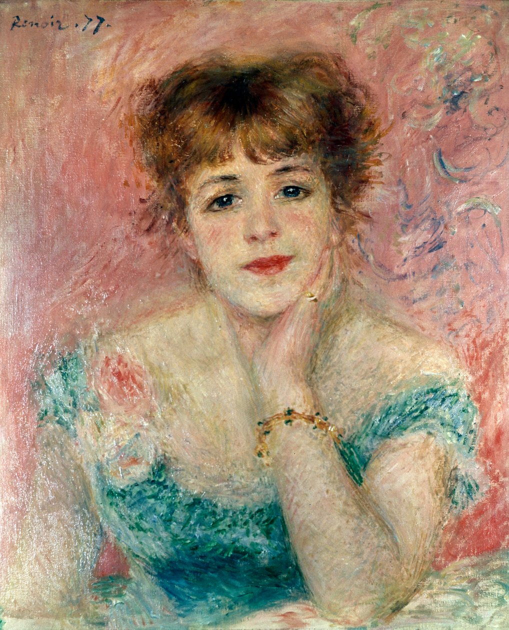 Portret van de Actrice Jeanne Samary door Pierre Auguste Renoir