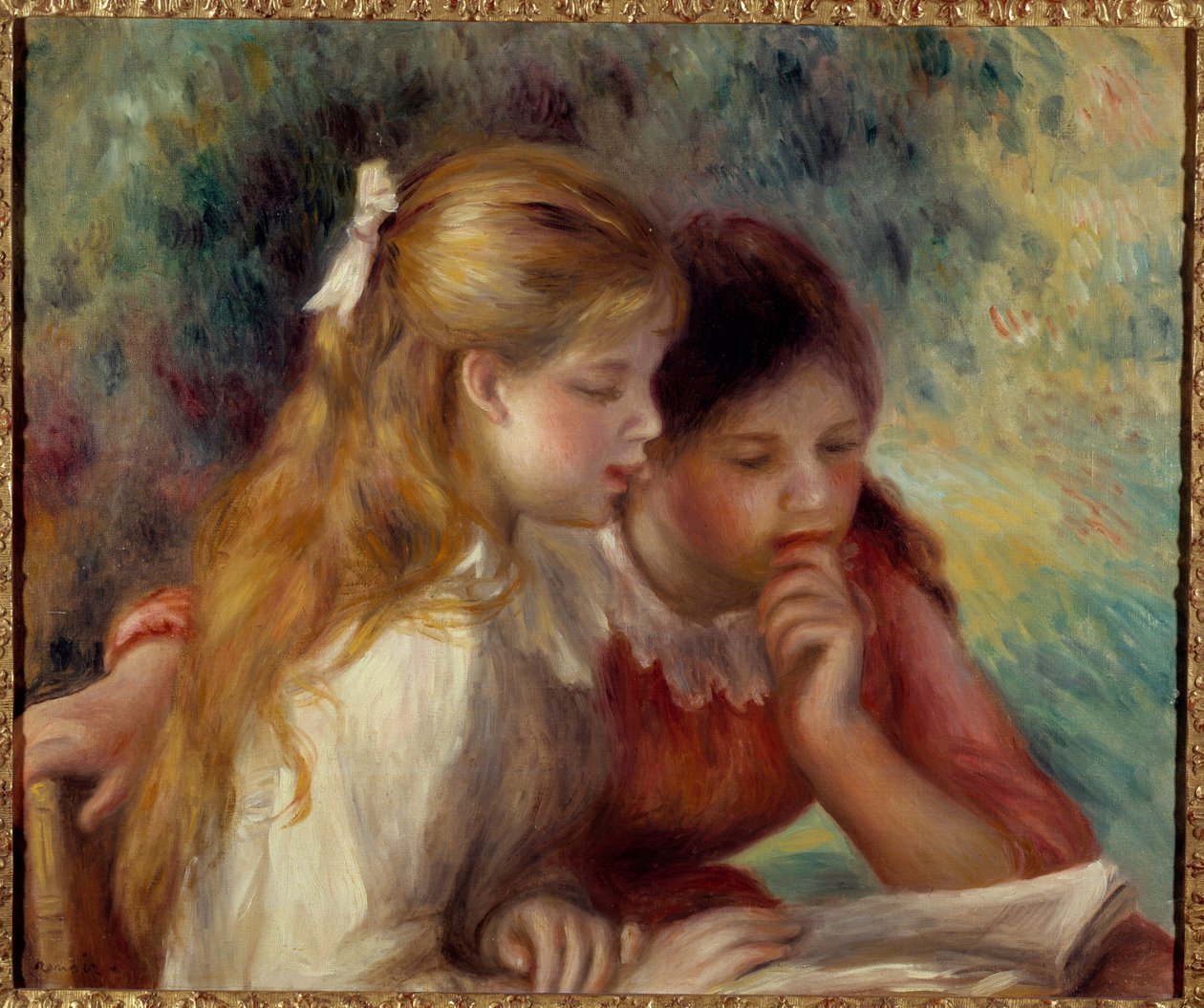 Lezen door Pierre Auguste Renoir