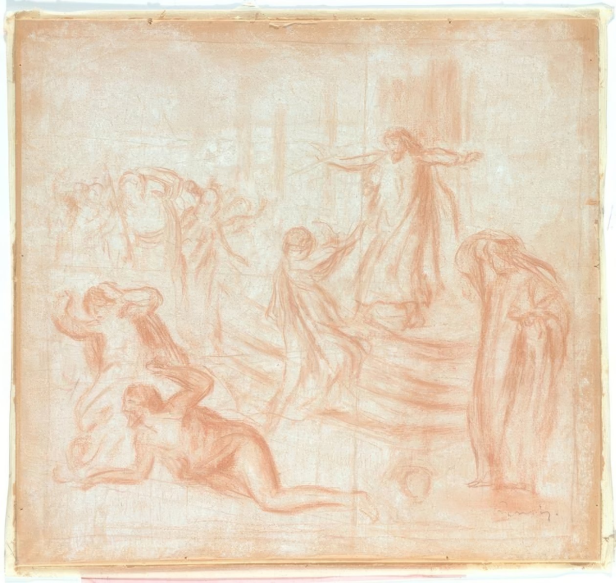 Schets voor Oedipus Rex door Pierre Auguste Renoir