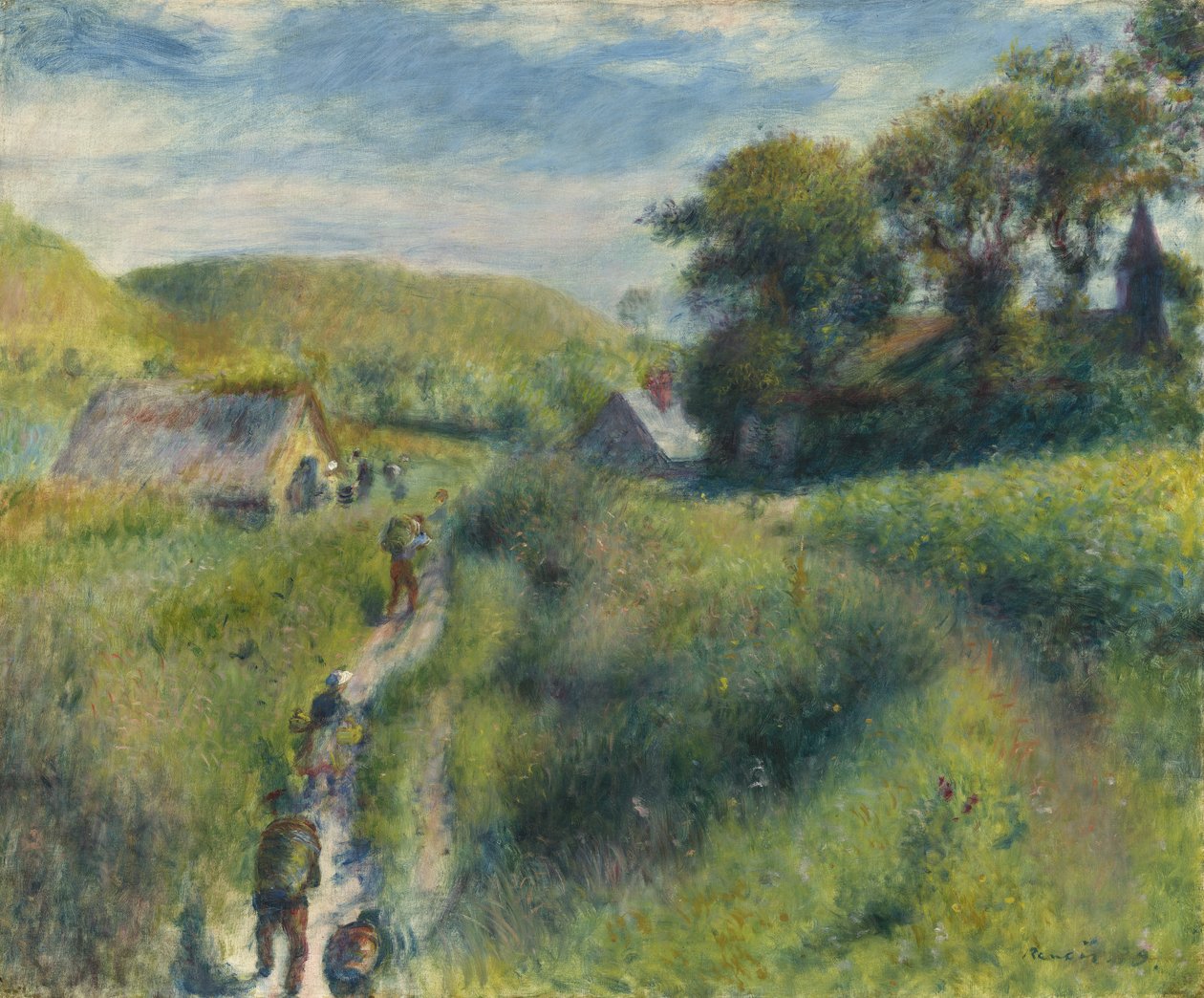 De mosseloogst, 1879 door Pierre Auguste Renoir