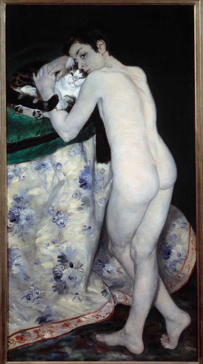 De jonge jongen met de kat door Pierre Auguste Renoir