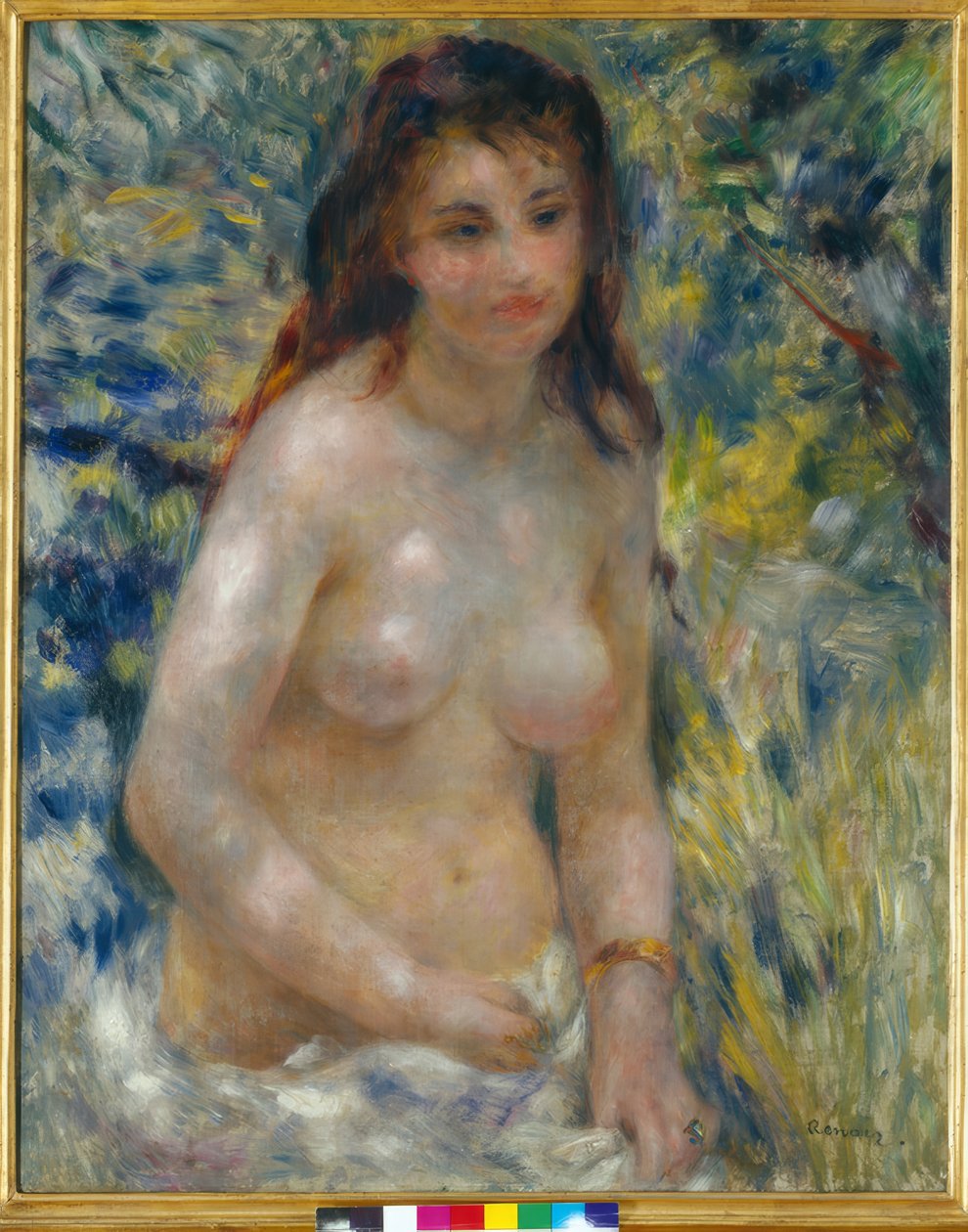 Tors van een vrouw in de zon door Pierre-Auguste Renoir