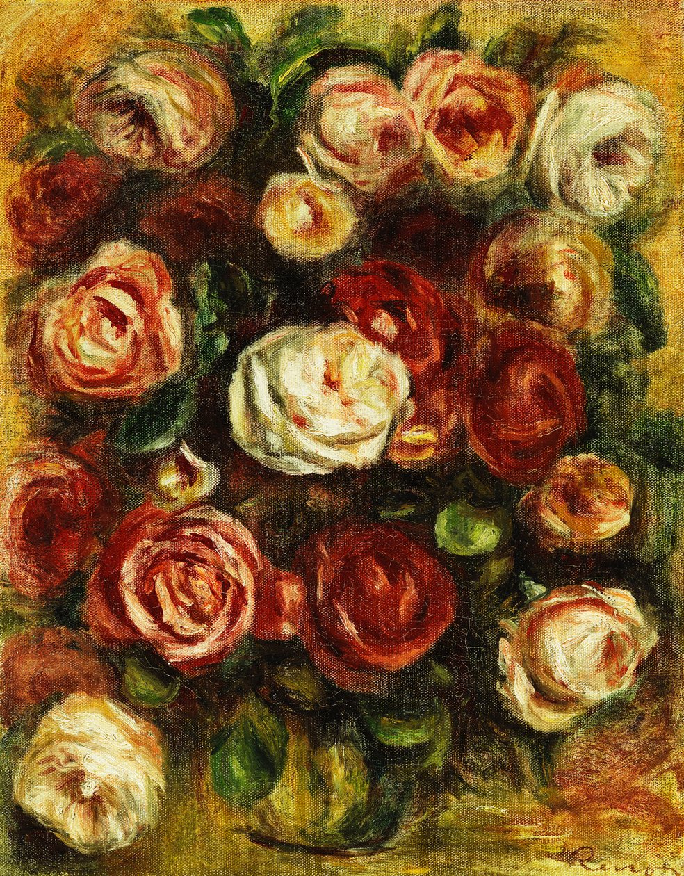 Vaas met Rozen door Pierre Auguste Renoir