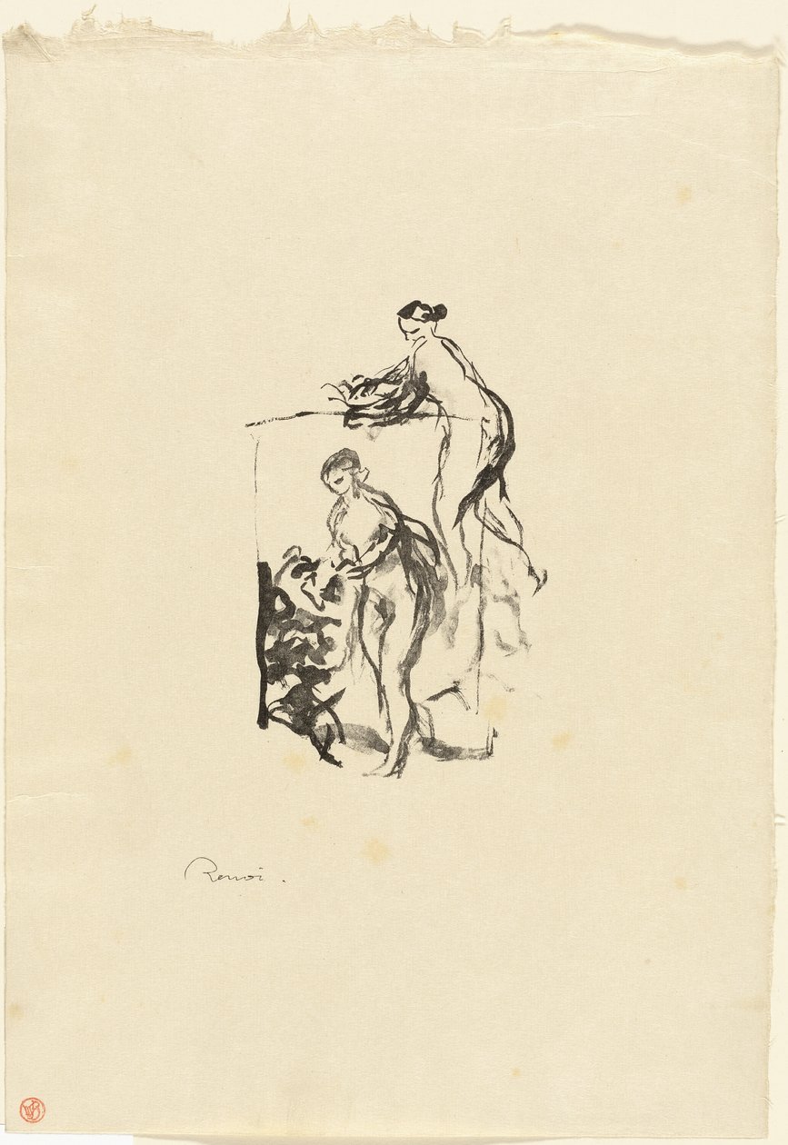 Vrouw met wijnstok, 3e variant door Pierre Auguste Renoir