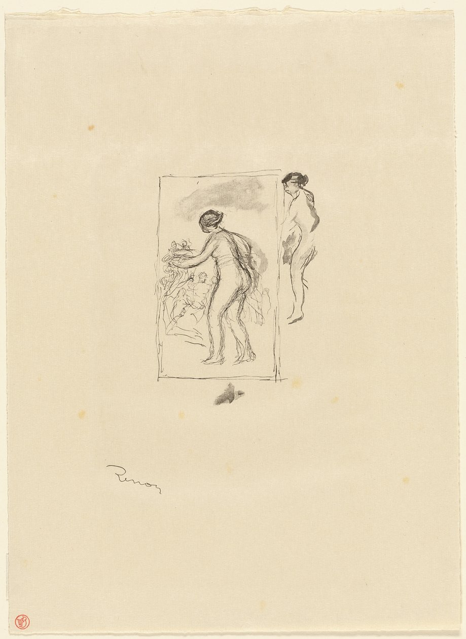 Vrouw met Wijnstok, 4e variant door Pierre Auguste Renoir