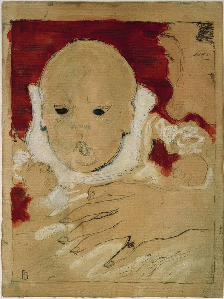 Andrée Bonnard en haar zoon Jean Terrasse door Pierre Bonnard