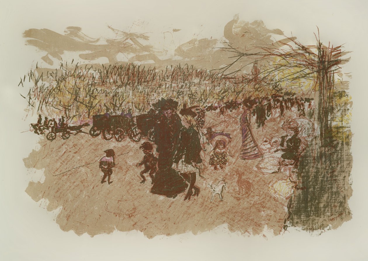 Laan in het Bois de Boulogne door Pierre Bonnard