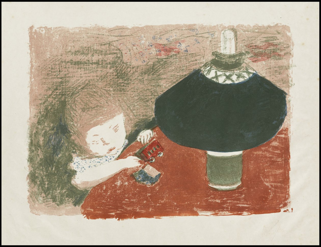 Kind met lamp door Pierre Bonnard
