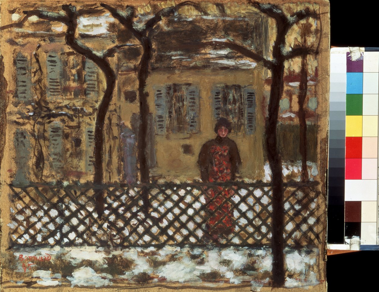 Achter het hek door Pierre Bonnard