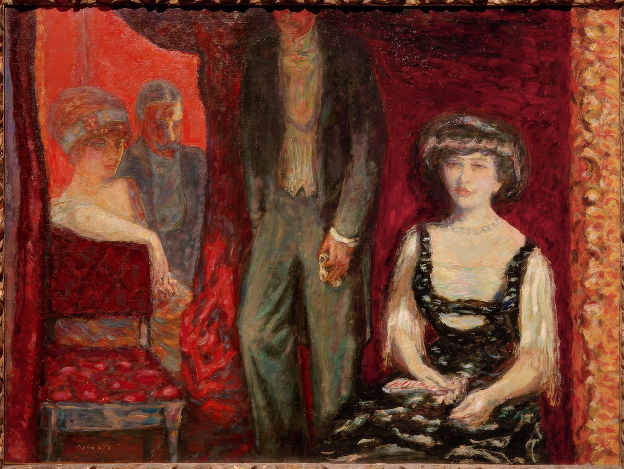 De loge, meneer en mevrouw Josse en Gaston Bernheim-Jeune door Pierre Bonnard