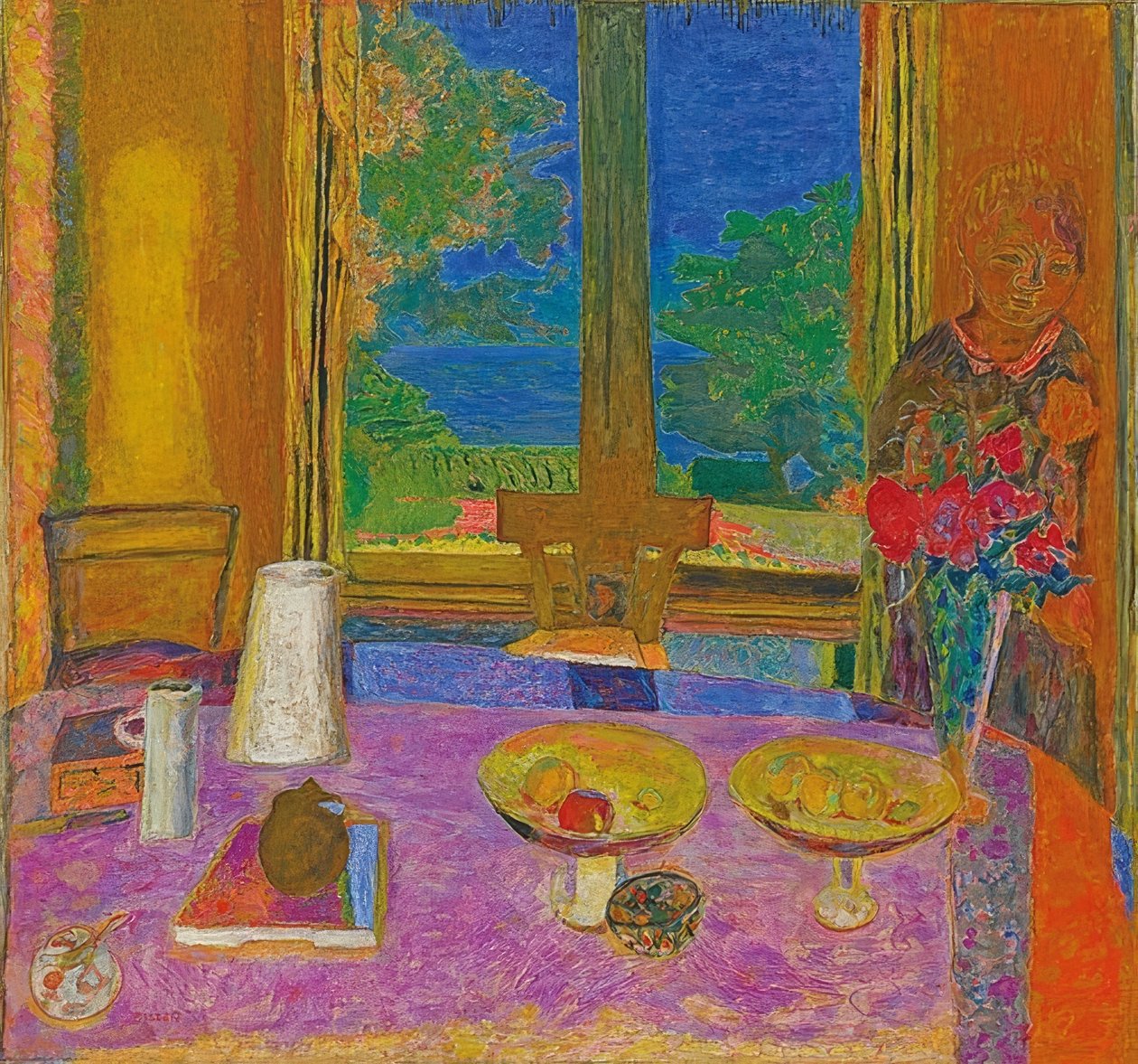 Grote eetkamer aan de tuin door Pierre Bonnard