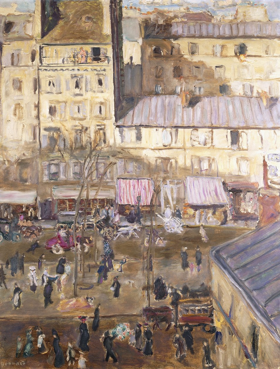 Le Boulevard Exterieur: Boulevard de Clichy en hoek van de rue de Douai door Pierre Bonnard