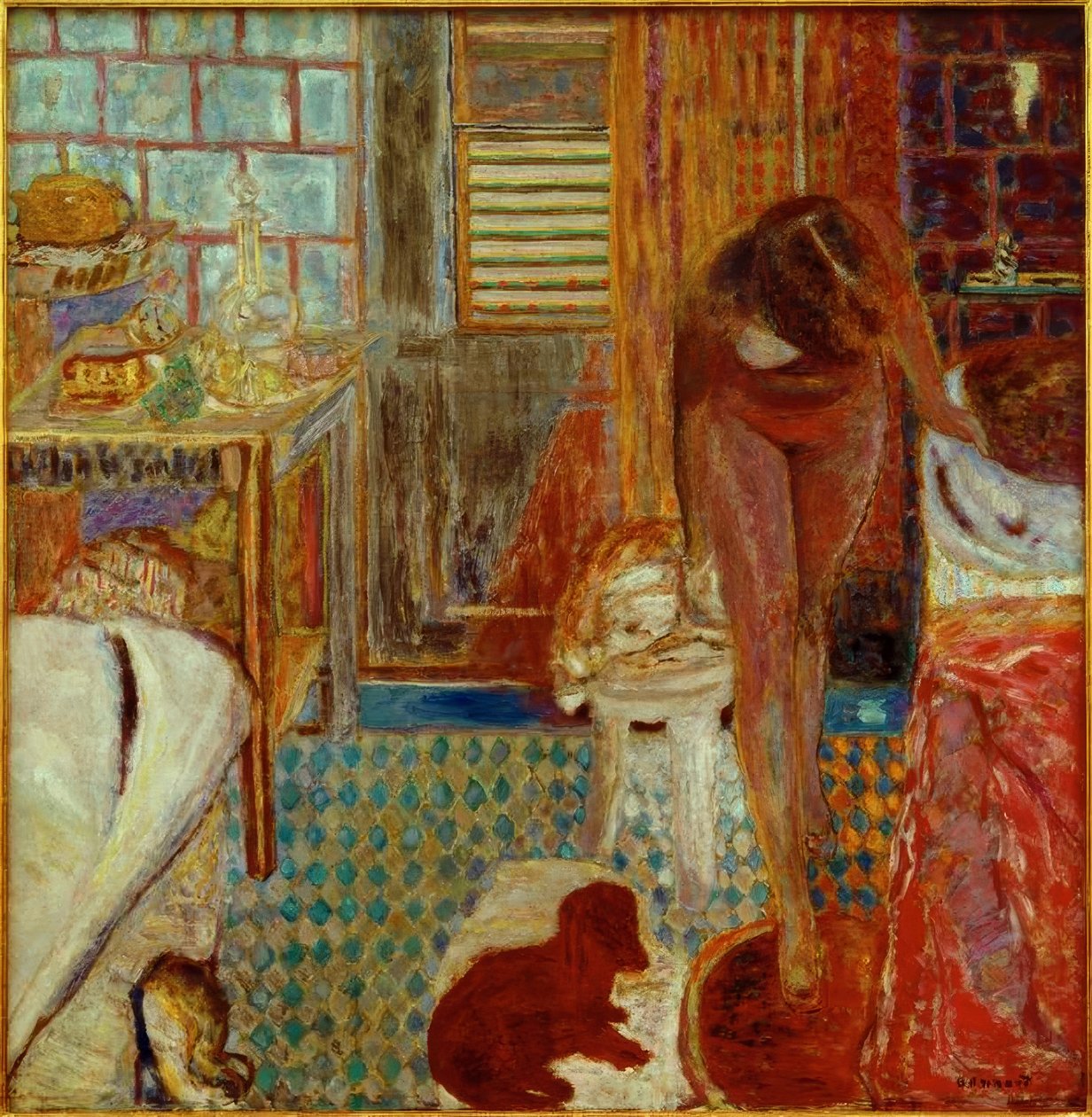 De Toiletkamer door Pierre Bonnard