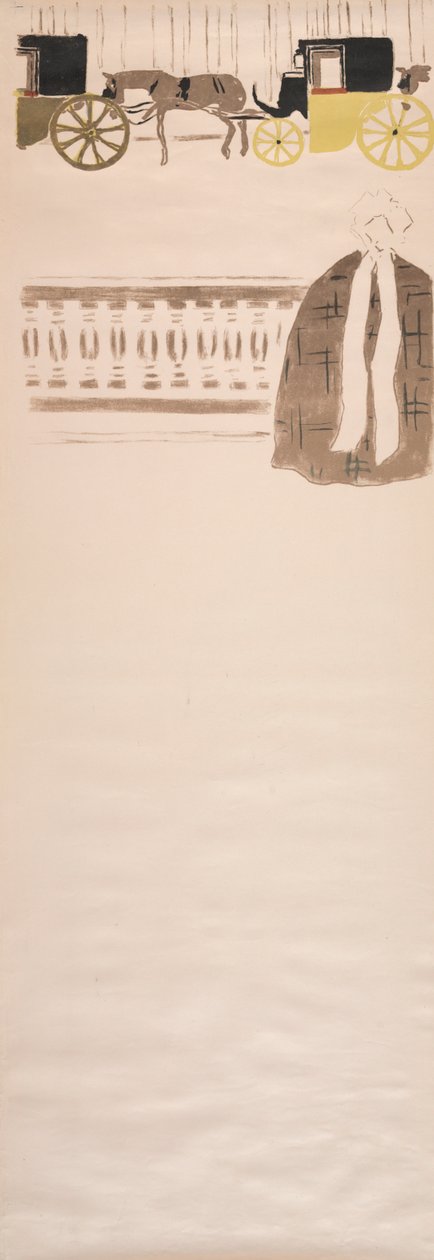 Kindermeisjes Promenade, Fries van koetsen, 1895 door Pierre Bonnard