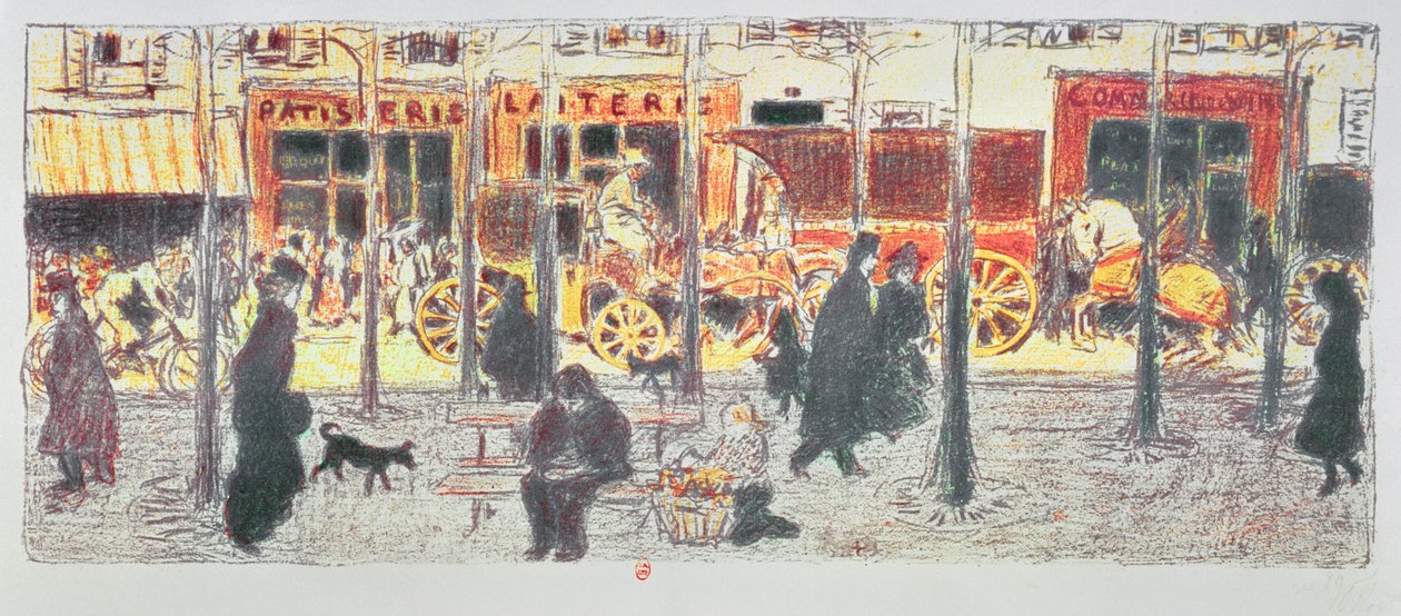 Parijse Boulevard, 1896 door Pierre Bonnard
