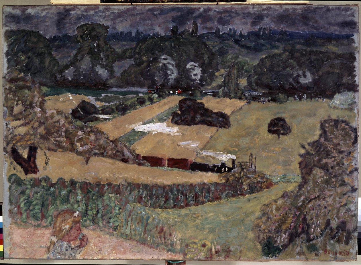 Landschap met goederentrein door Pierre Bonnard