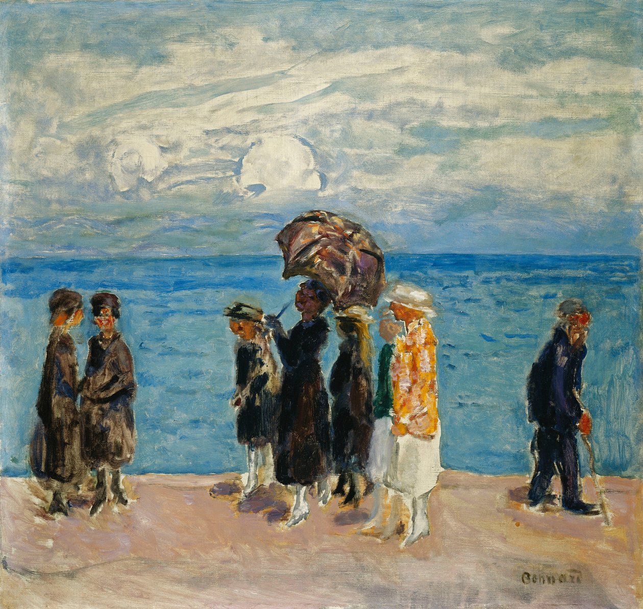 Wandelaars aan de Kust door Pierre Bonnard