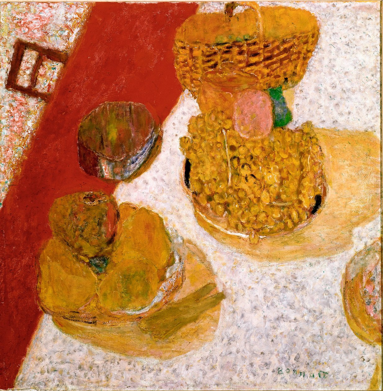 Tafelhoek Stilleven van fruit door Pierre Bonnard