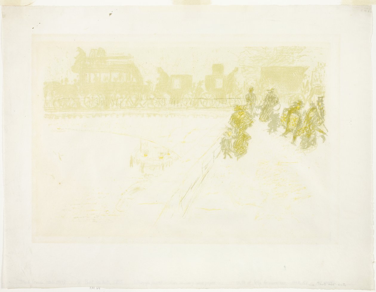De brug, uit Enkele aspecten van het leven in Parijs door Pierre Bonnard