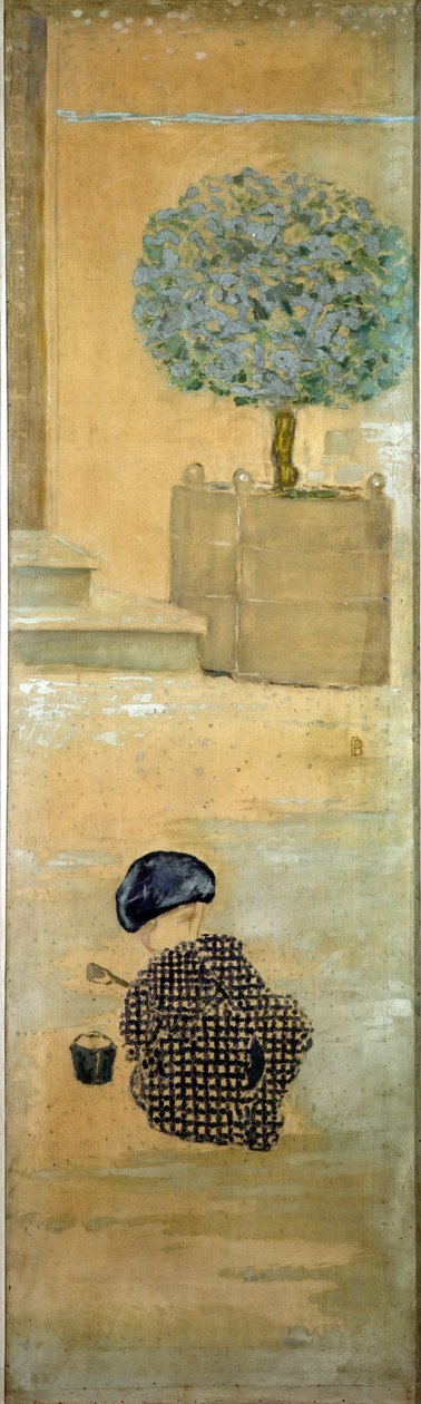 Het kind met een zandkasteel, of Het kind met een emmer, 1894 door Pierre Bonnard