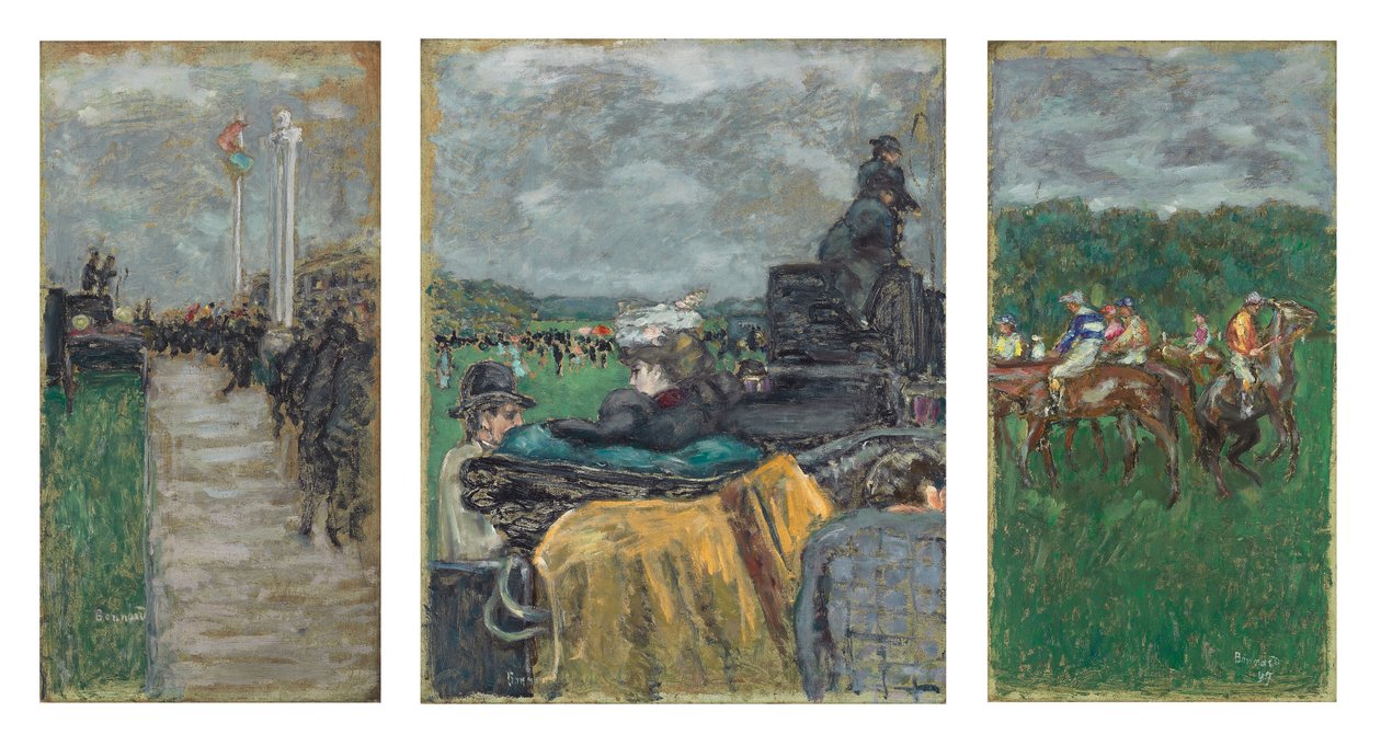 De races bij Longchamp; Les Courses à Longchamp door Pierre Bonnard