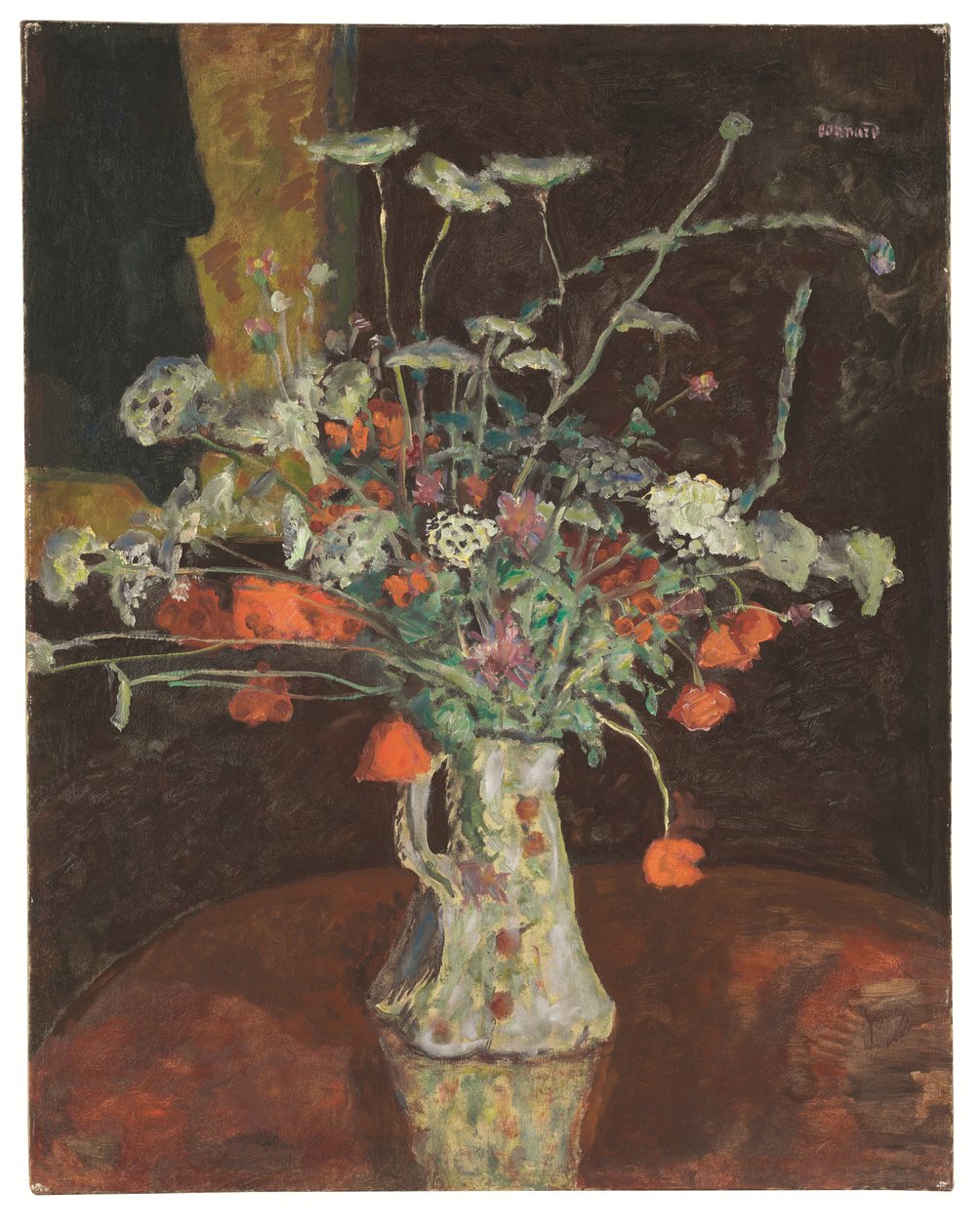 Wilde bloemen, schermbloemen en klaprozen, ca. 1912 (olieverf op doek) door Pierre Bonnard