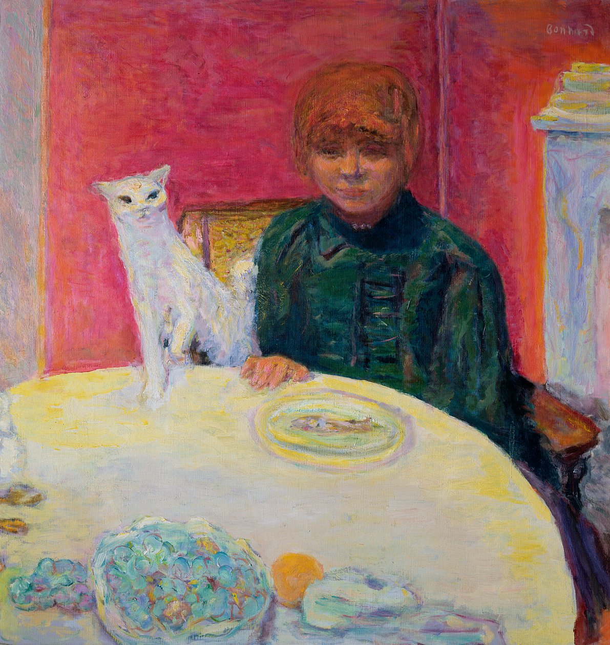 Vrouw met een Kat, 1912 door Pierre Bonnard