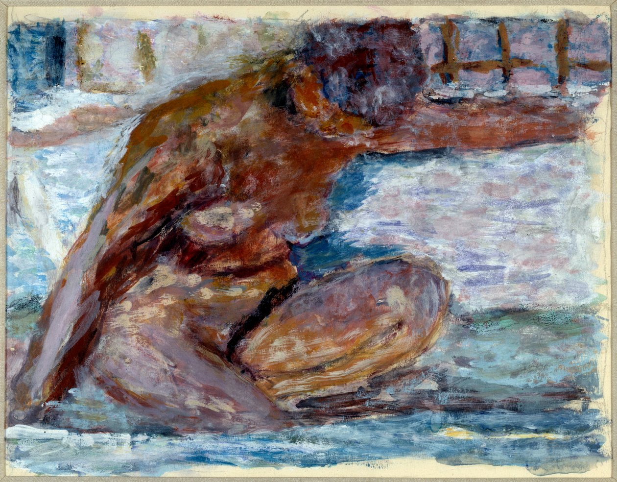 Hurkende naakt door Pierre Bonnard