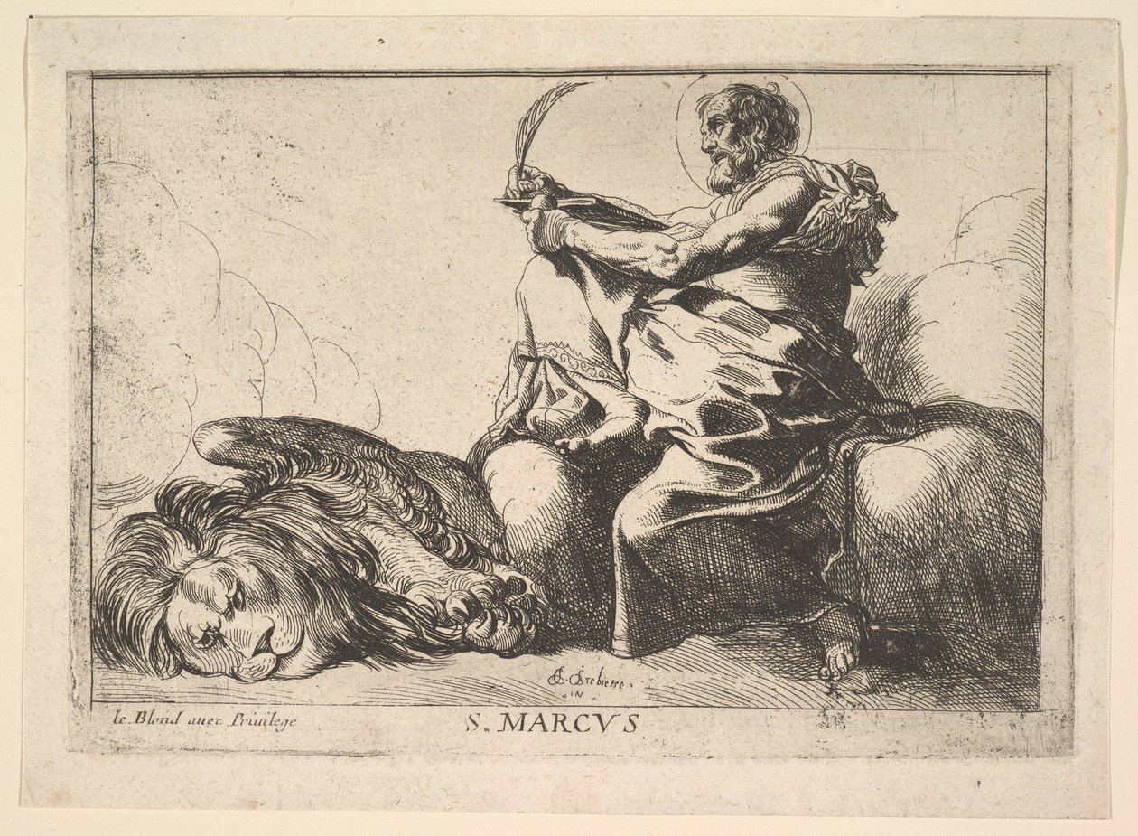 Sint Marcus, 1615-42 door Pierre Brebiette