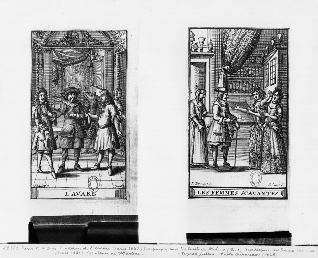 Molière als Harpagon, frontispice voor 