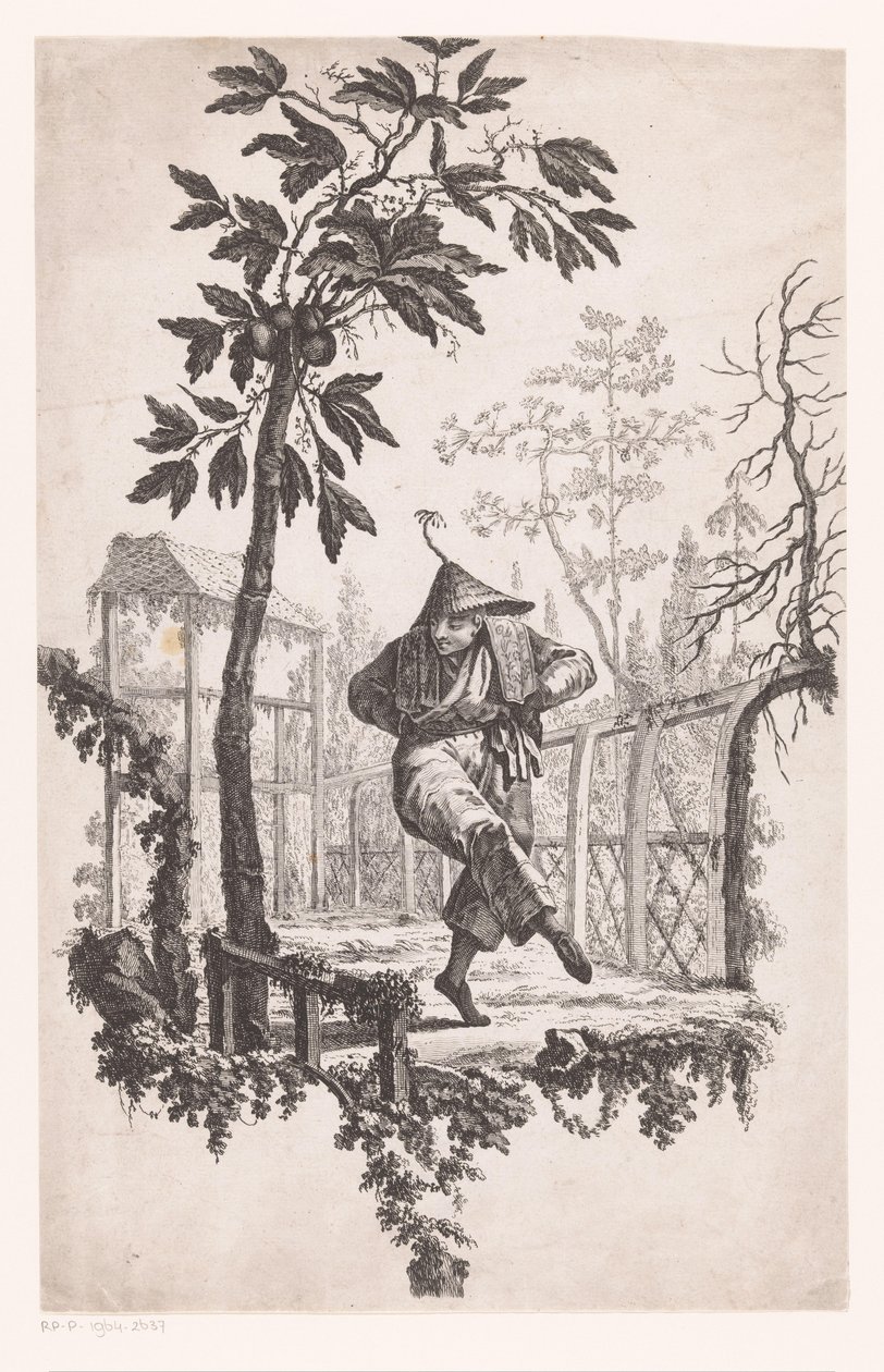 Dansende man door Pierre Charles Canot