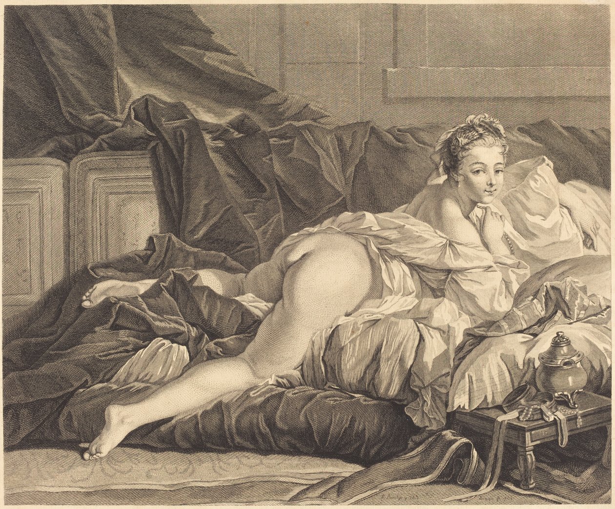 Het ontwaken door Pierre Charles Levesque after François Boucher