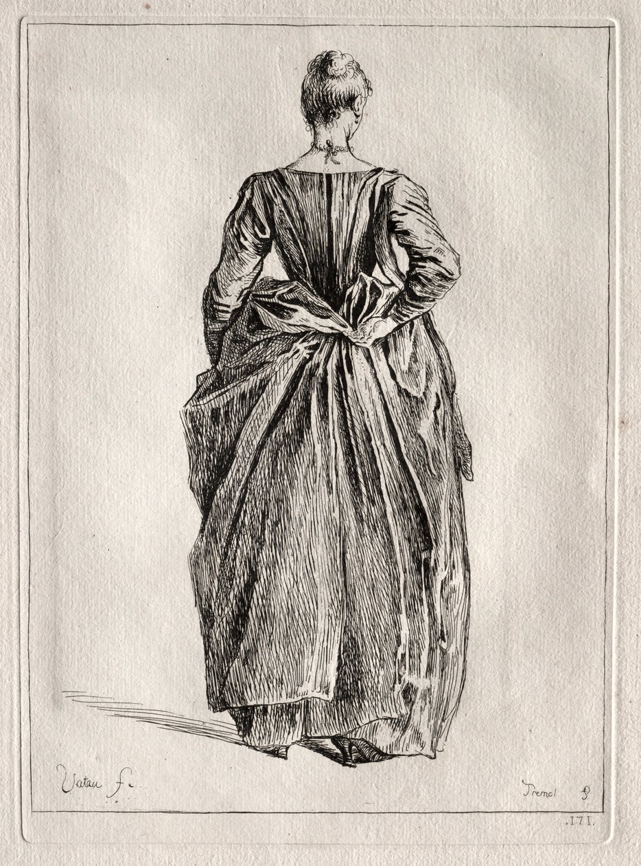 Studie van een Vrouw van Achteren door Pierre Charles Trémolière
