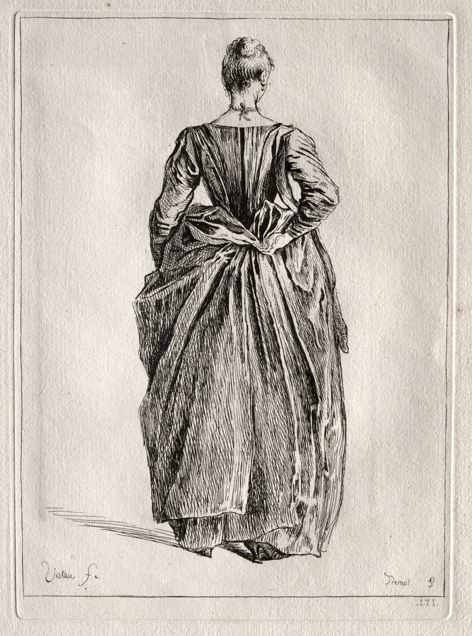 Studie van een Vrouw van Achteren door Pierre Charles Trémolière