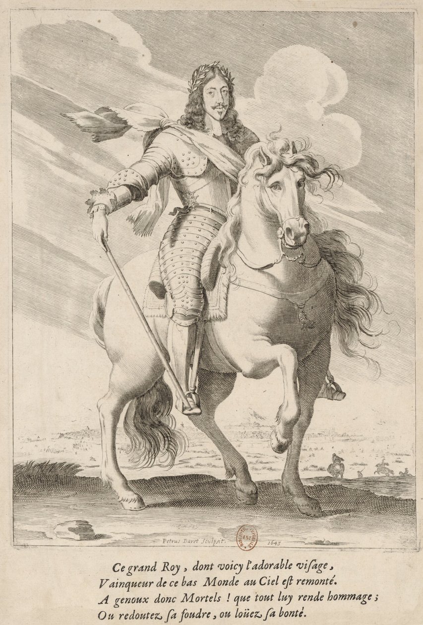 Ruiterportret van Lodewijk XIII van Frankrijk door Pierre Daret