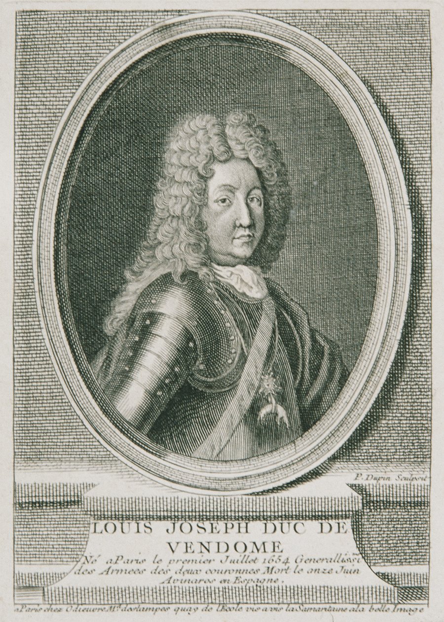 De Franse generaal Louis Joseph Duc de Vendôme door Pierre Dupin