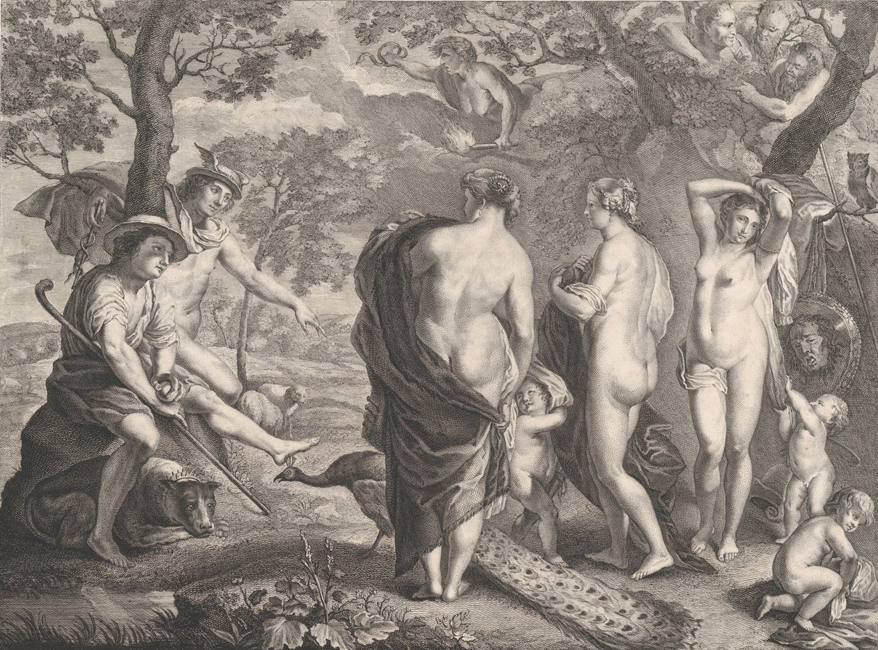 Het oordeel van Parijs door Pierre Etienne Moitte