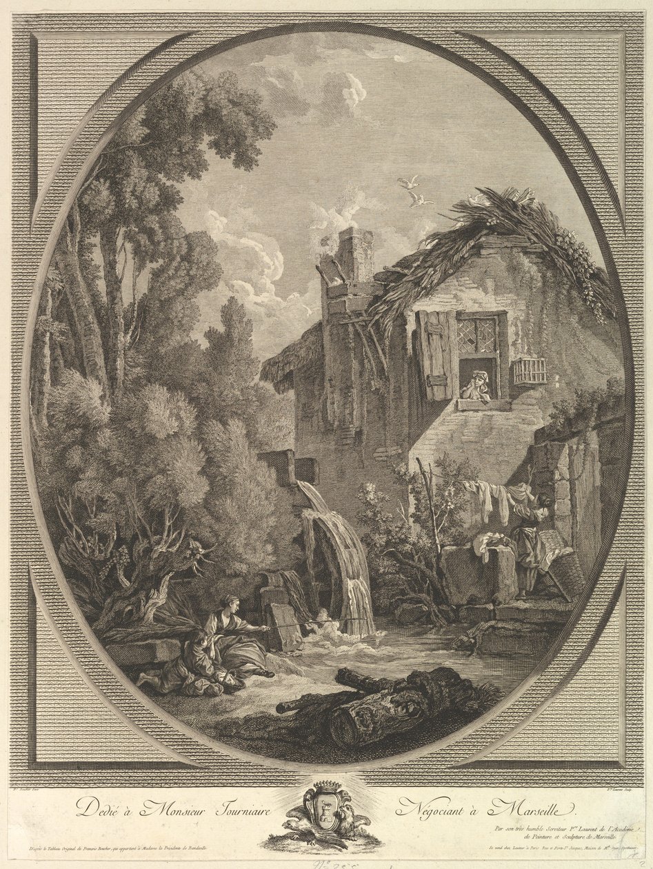 Landschap met Molen, 18e eeuw door Pierre Francois Laurent