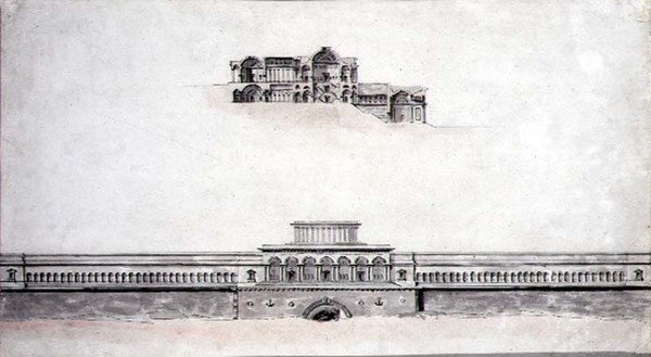 Ontwerp voor een Neoklassiek Paleis door Pierre Francois Leonard Fontaine