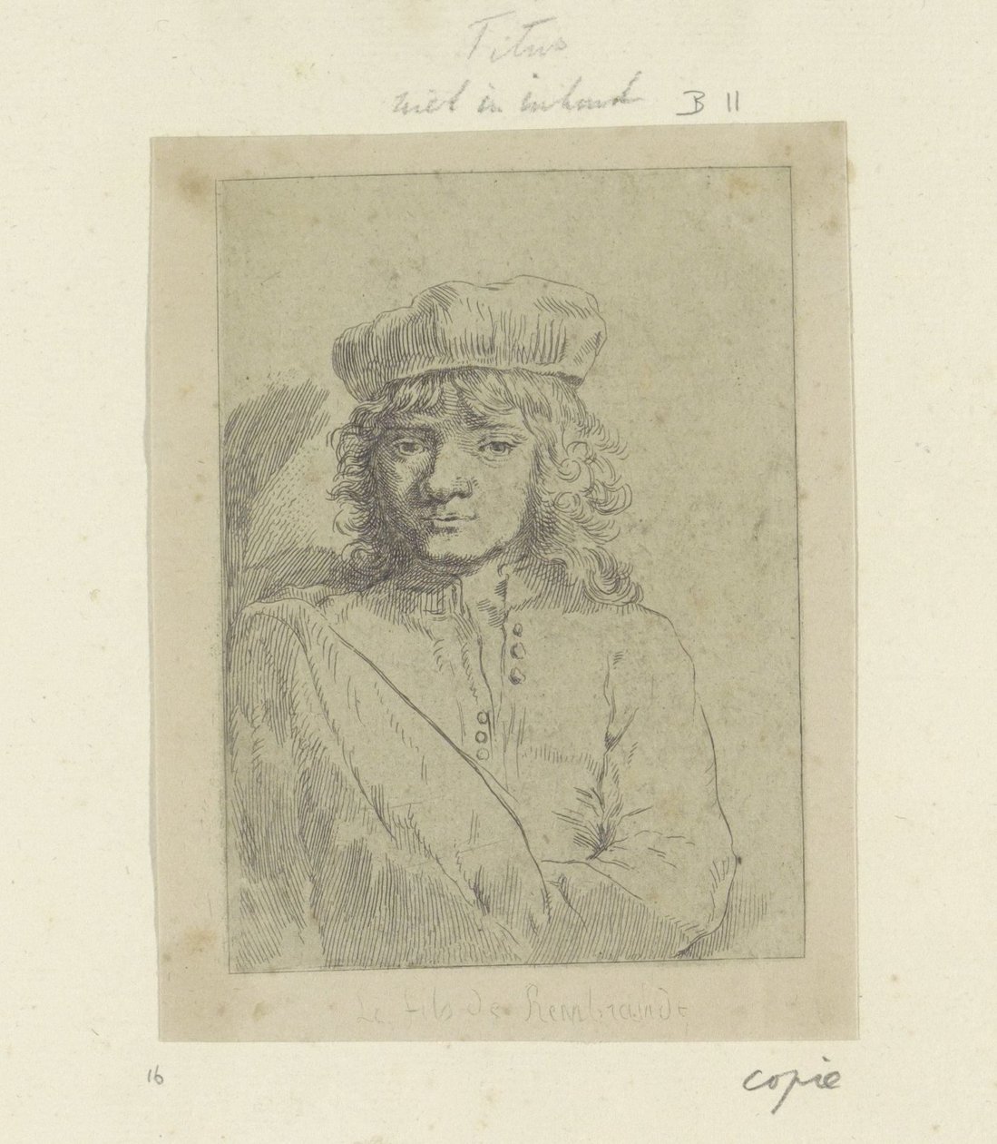 Portret van Titus door Pierre François Basan (workshop of)