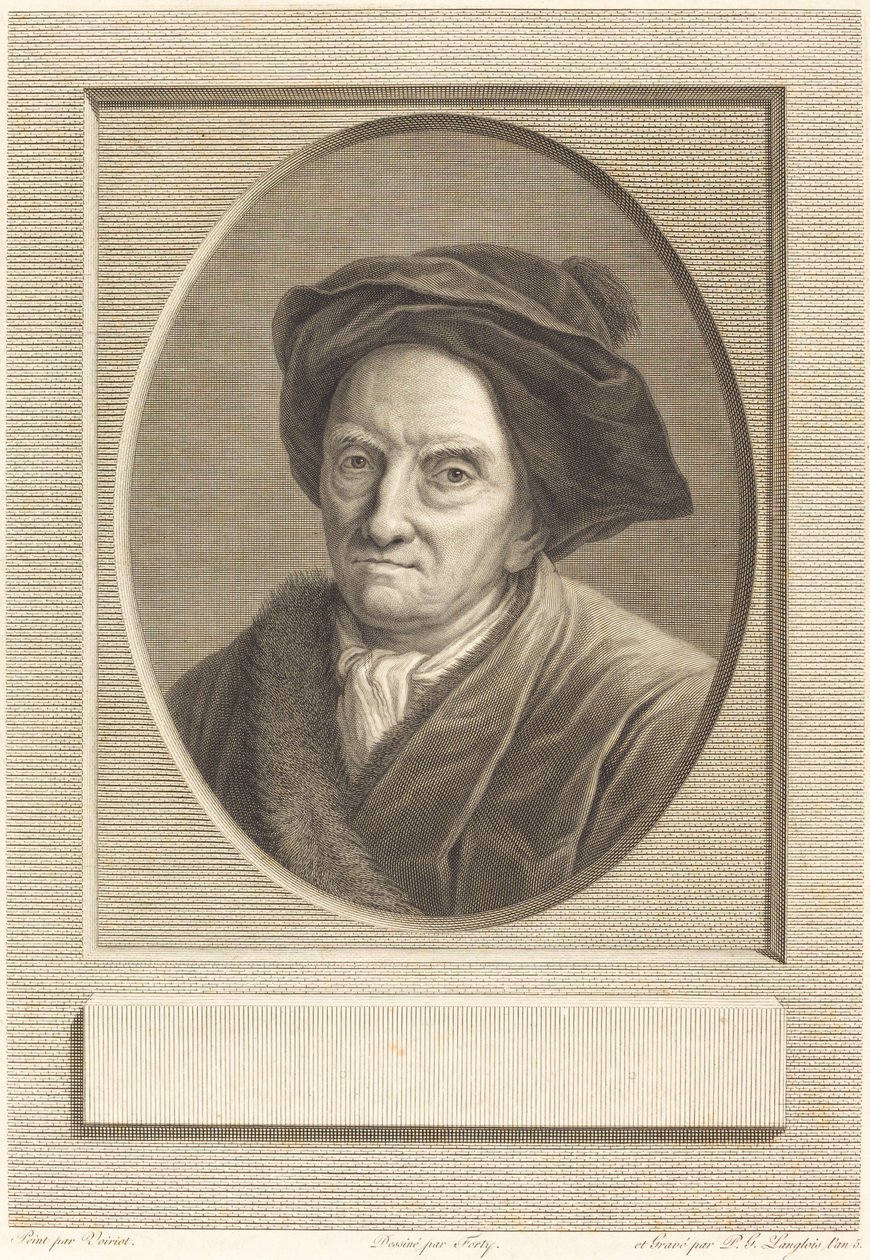 Fontenelle door Pierre Gabriel Langlois after Guillaume Voiriot after Jean Jacques Forty