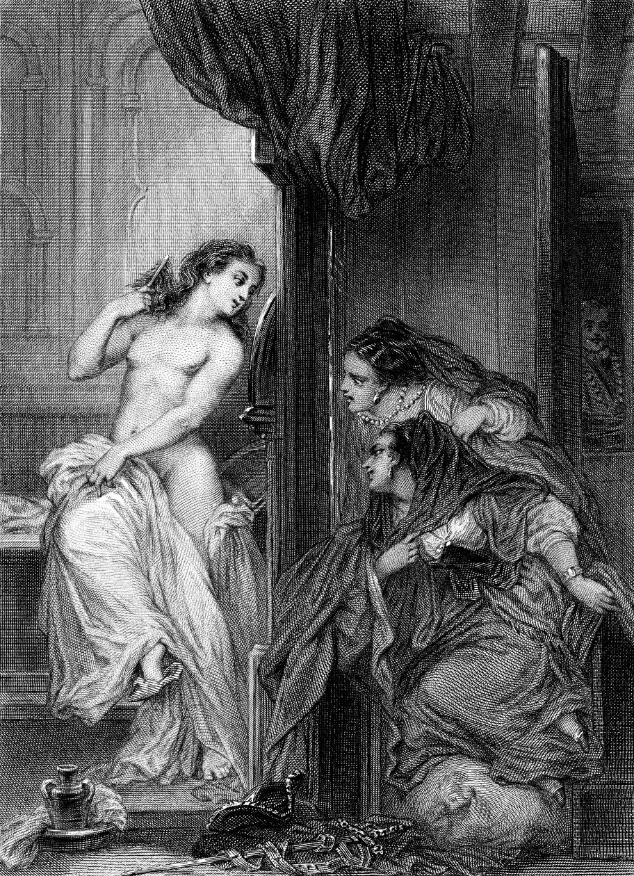 Het verhaal van Jenni, door Voltaire door Pierre Gustave Eugene (1817-82) Staal