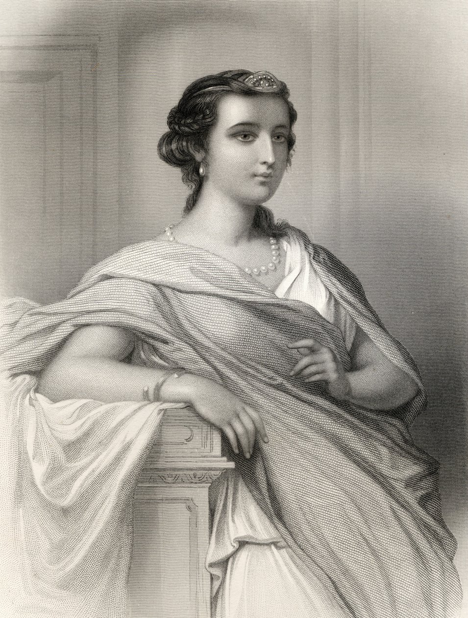 Aspasia van Milete (c.470-410 v.Chr.) illustratie uit 